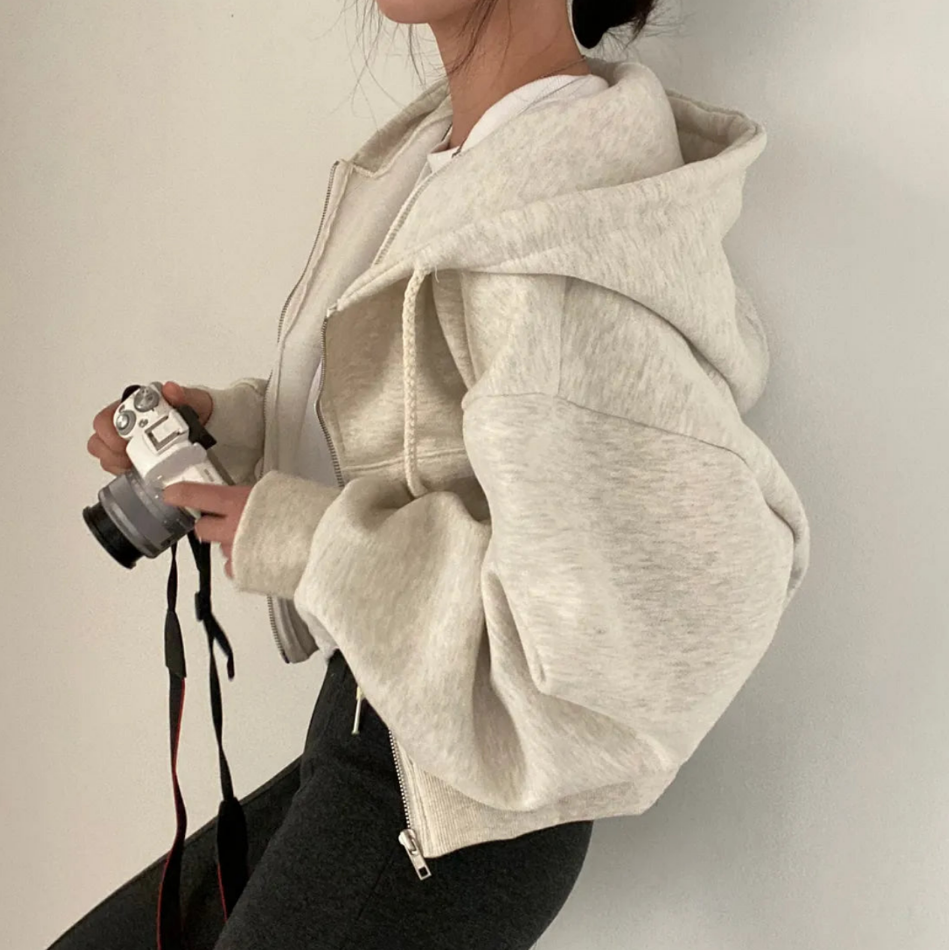 Lina – Oversized Vest met Rits