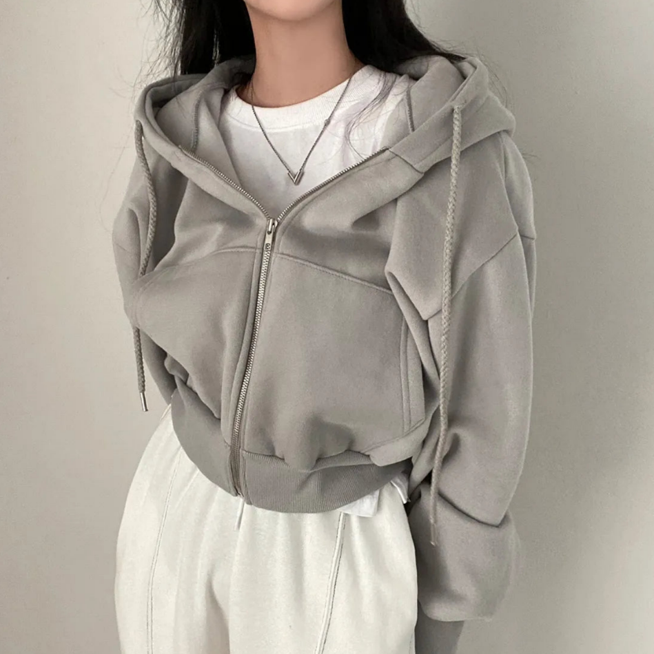 Lina – Oversized Vest met Rits