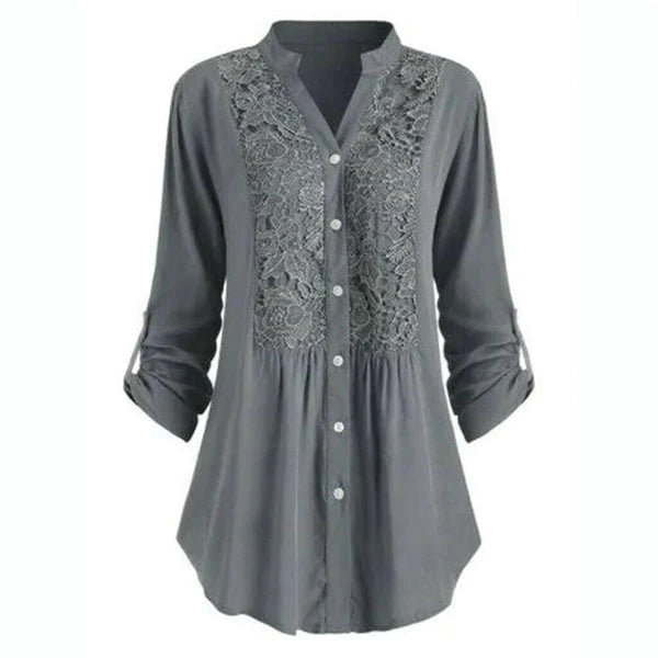 Luiza - Lange blouse met pofmouwen voor dames