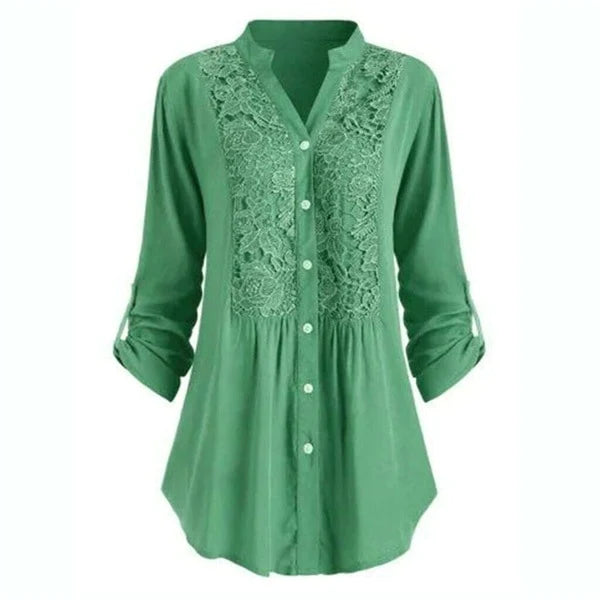 Luiza - Lange blouse met pofmouwen voor dames