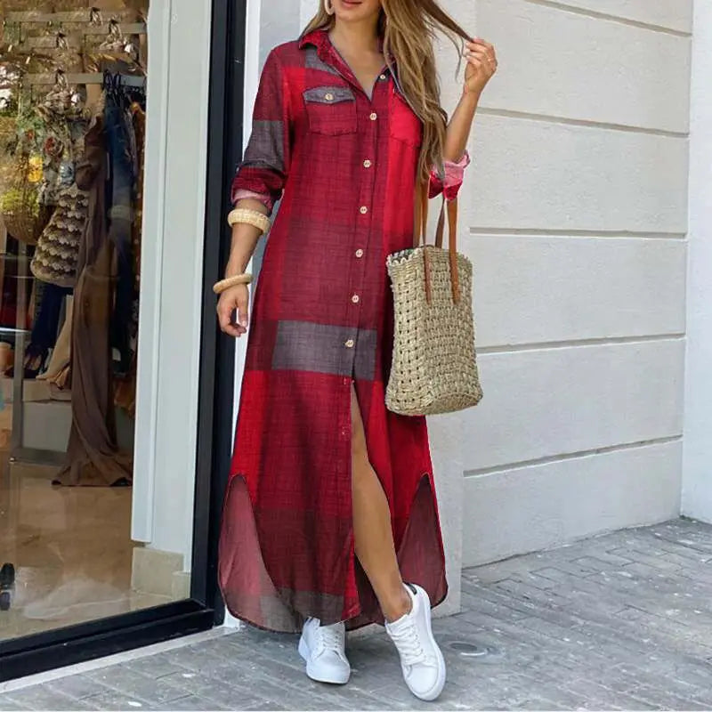 Lythara - Long Denim Maxi Dress for Women