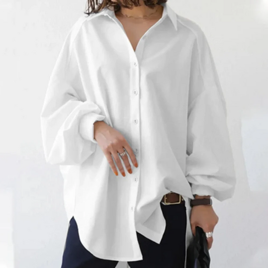 Lyvoria - Oversized Blouse met Knopen voor Dames