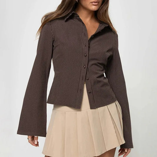 Mara - Retro Blouse met Statement Look voor Dames