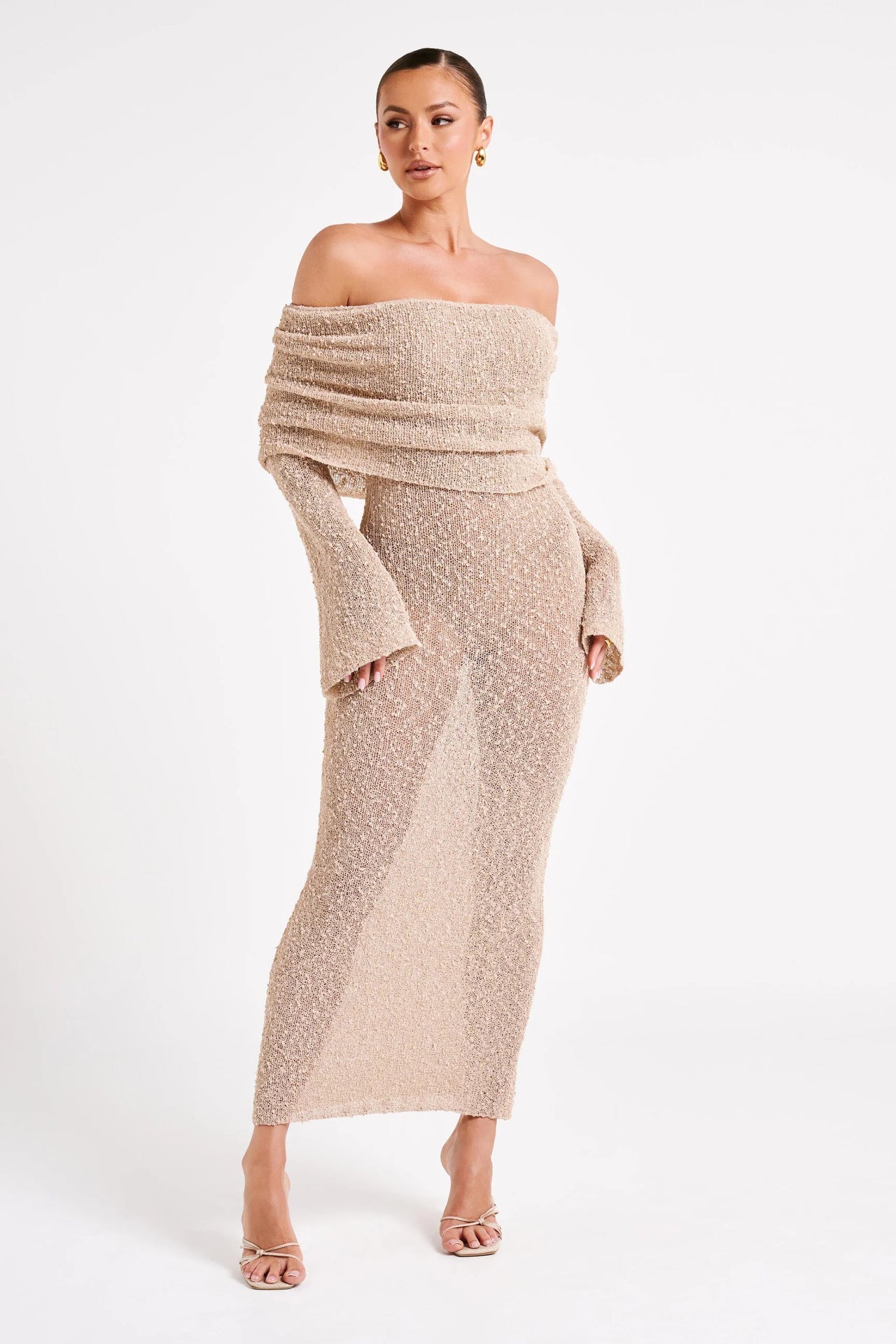 Marre - Stijlvolle Off shoulder Jurk