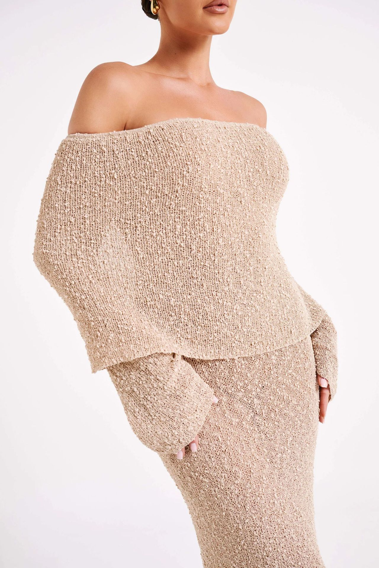 Marre - Stijlvolle Off shoulder Jurk