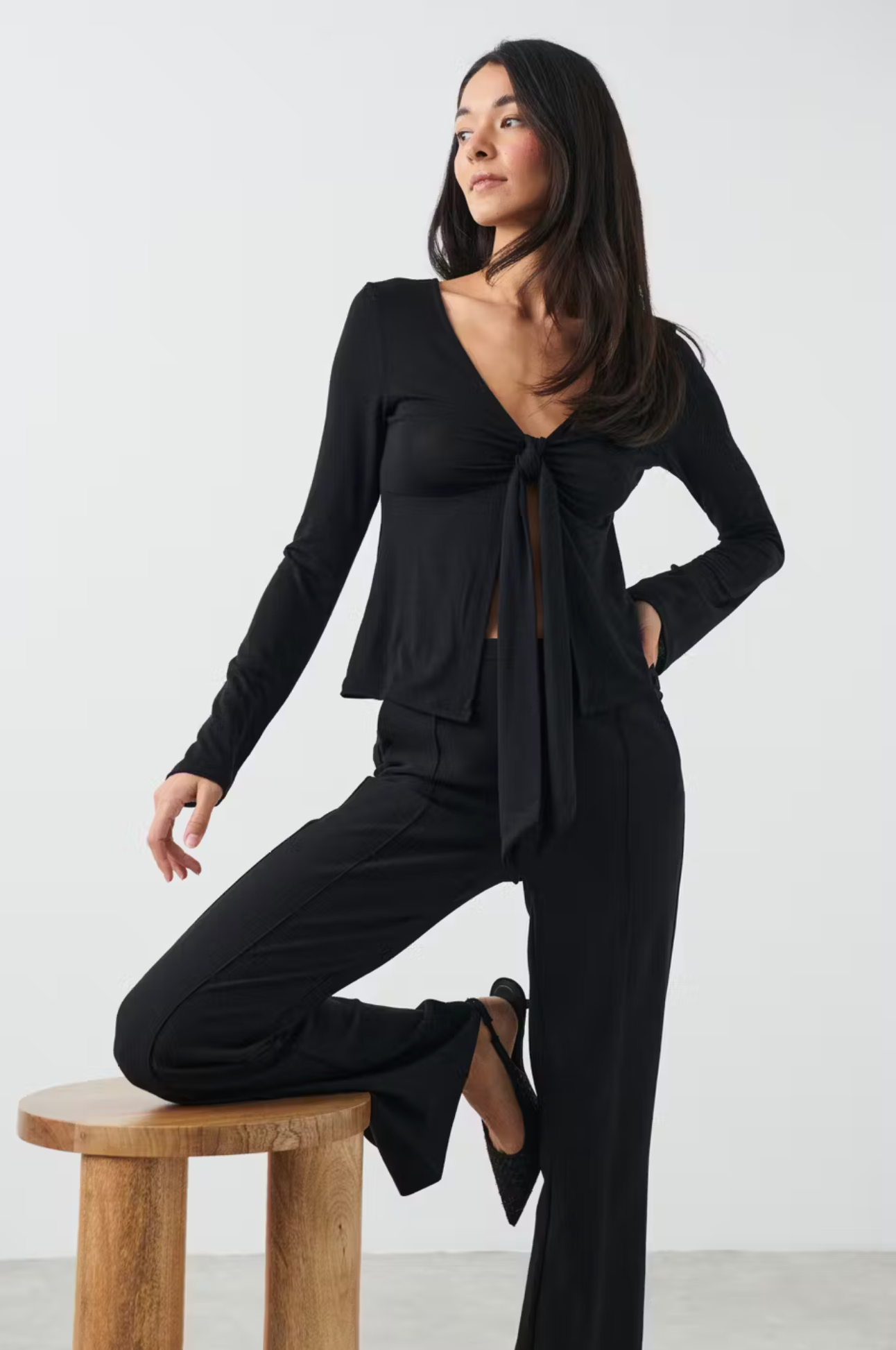 Myrvana - Verfijnde Blouse met Knooptop voor Dames
