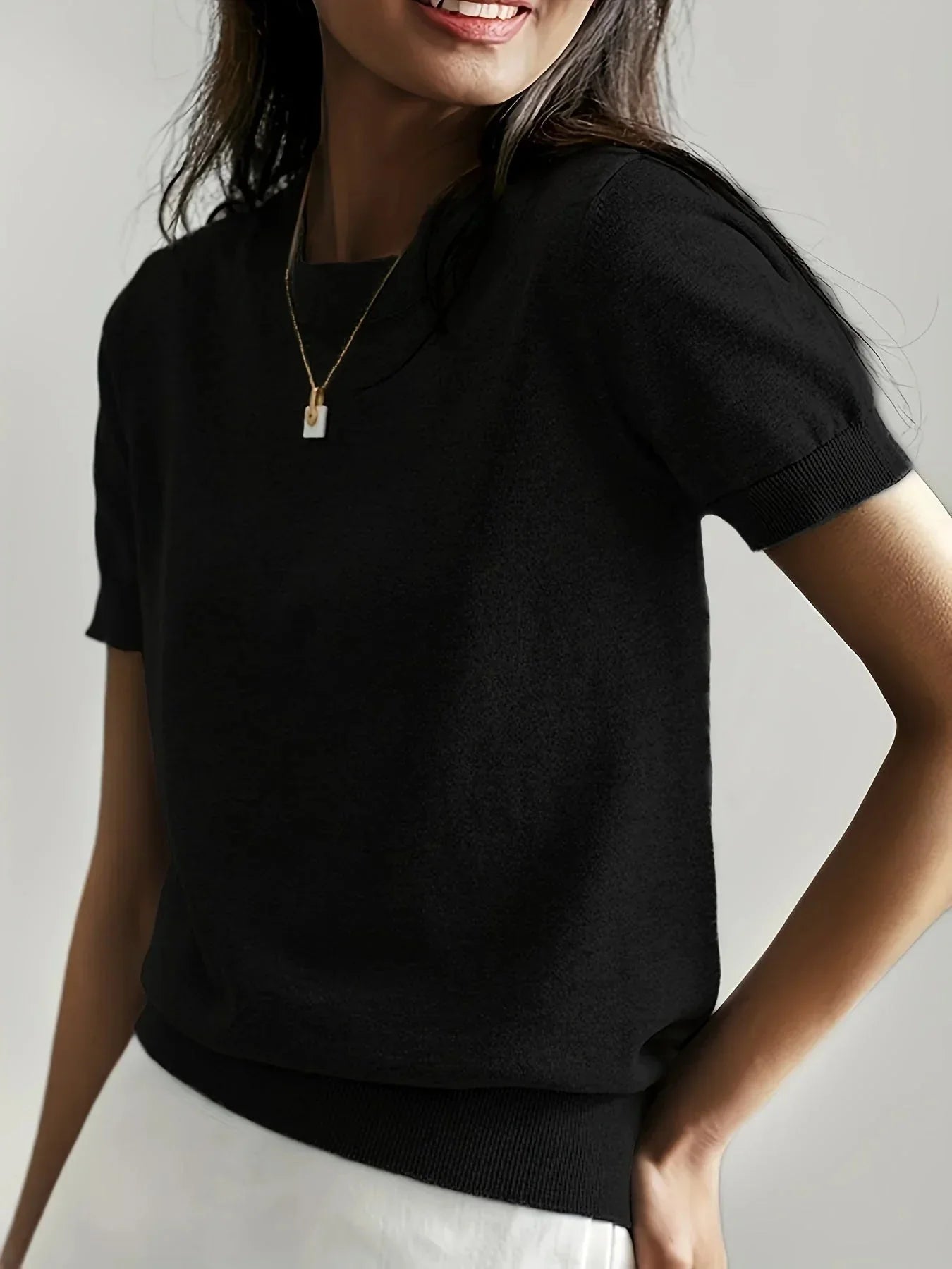 Nila - Luchtige Blouse met Korte Mouwen voor Dames