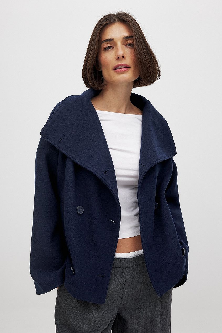Nora - Elegante Double-Breasted Korte Jas voor Dames