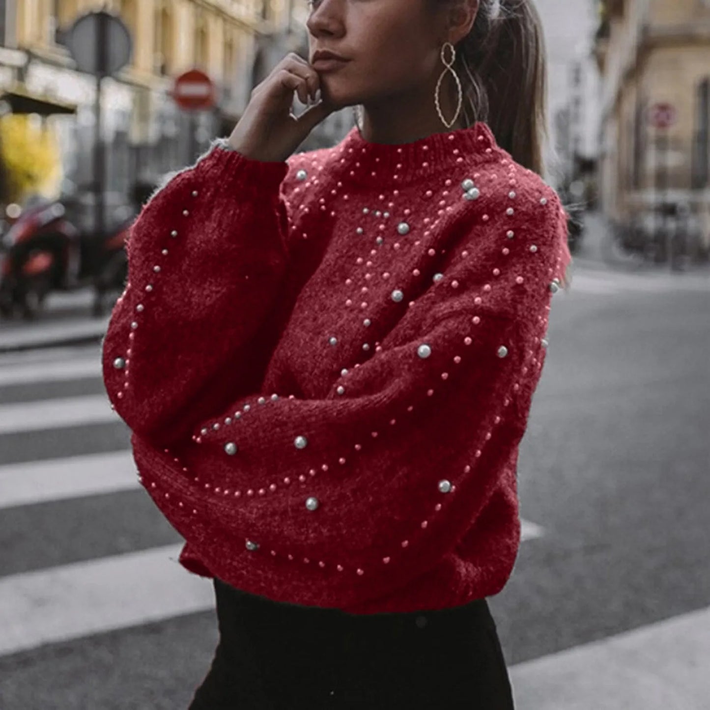 Nuria - Oversized casual gebreide trui