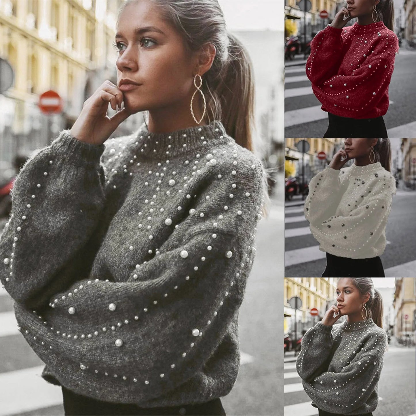 Nuria - Oversized casual gebreide trui