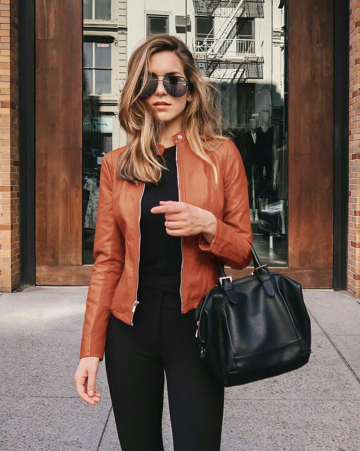 Rodja - Slim-fit Leren Jas