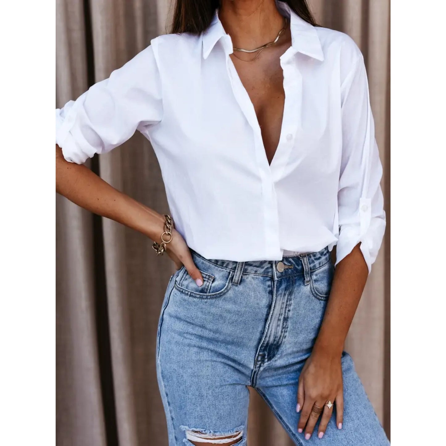 Romy - Elegante Blouse met Lange Mouwen