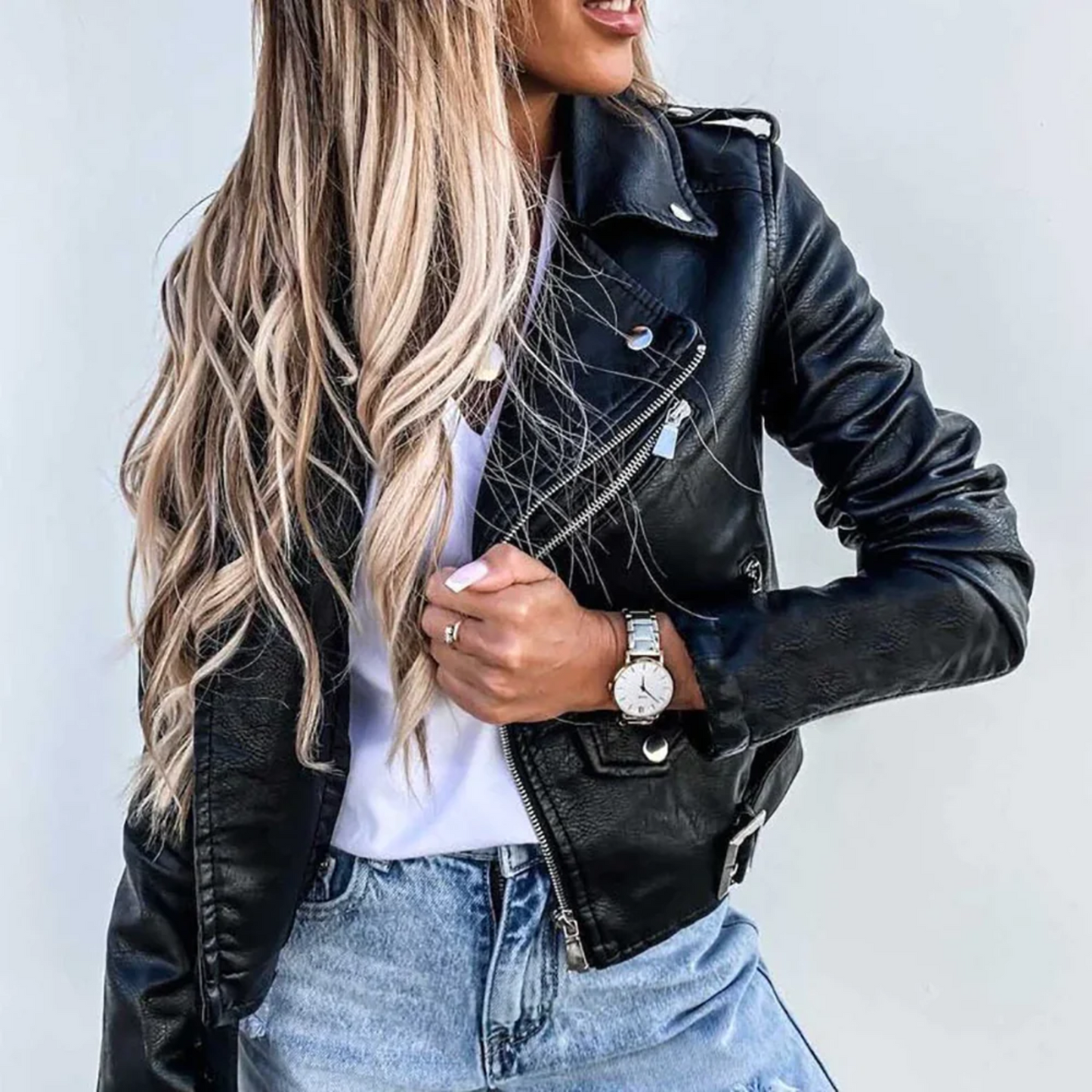 Rosemijn - Dames Lerenlook Jacket