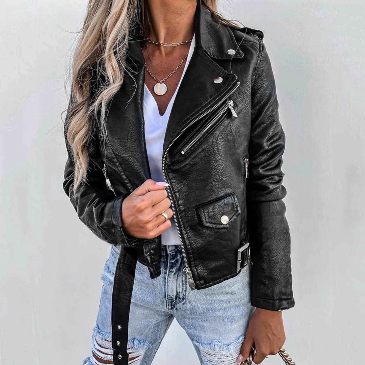 Rosemijn - Dames Lerenlook Jacket