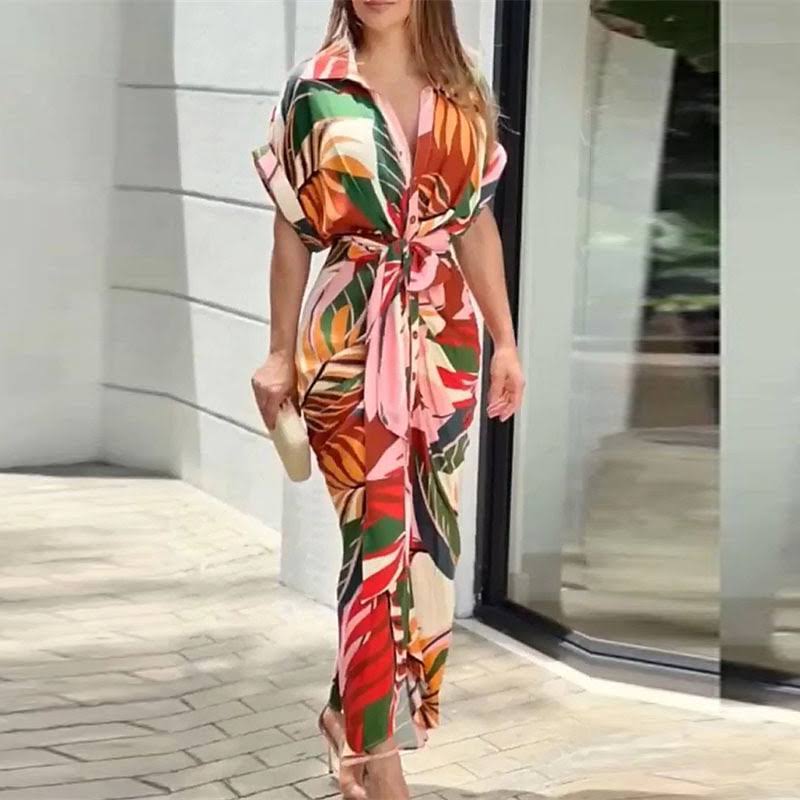 Seraphine - Chic Maxi Jurk met Strik