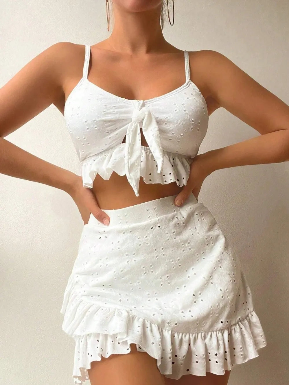 Seraphine - Luchtige Eyelet Kant Set voor Dames