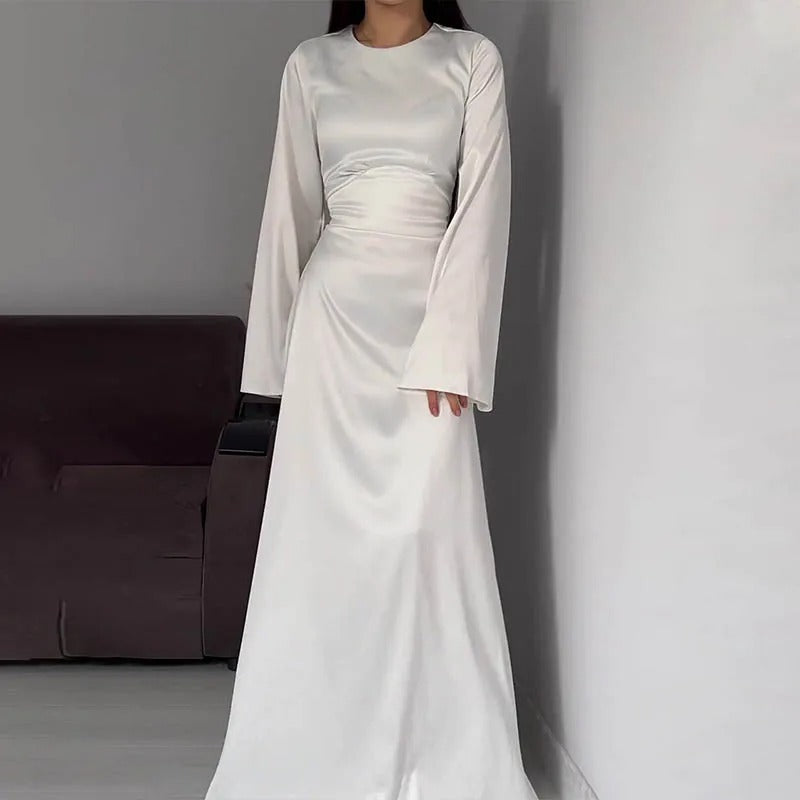 Sienna - Elegante Satijnen Lange Jurk voor Dames