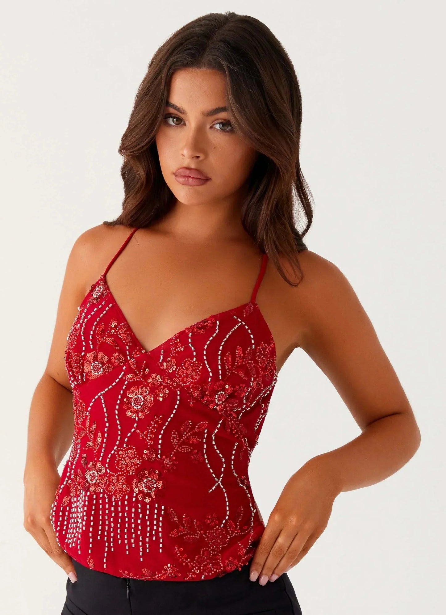 Solivane - Boho Bloemen Cami-Top voor Dames