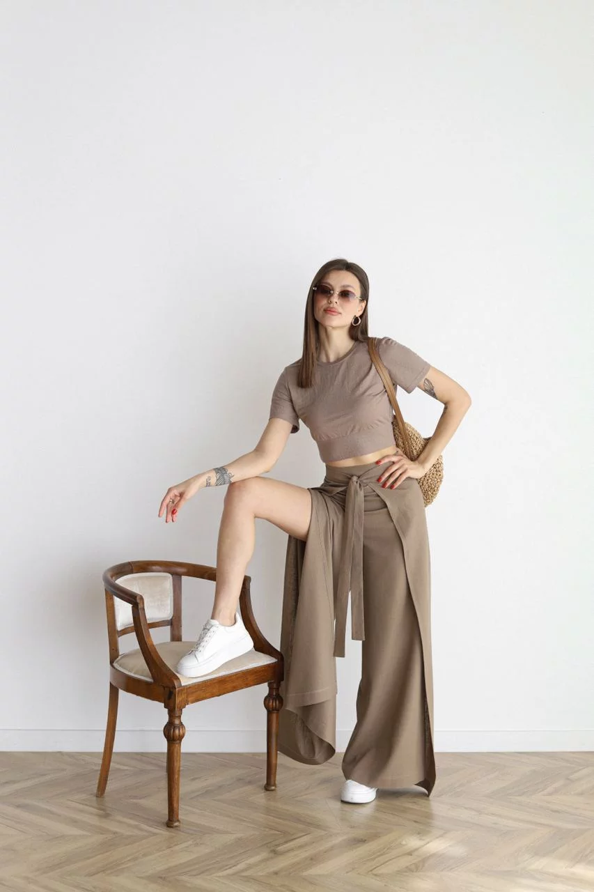 Sophie - Wijde Overslag Broek