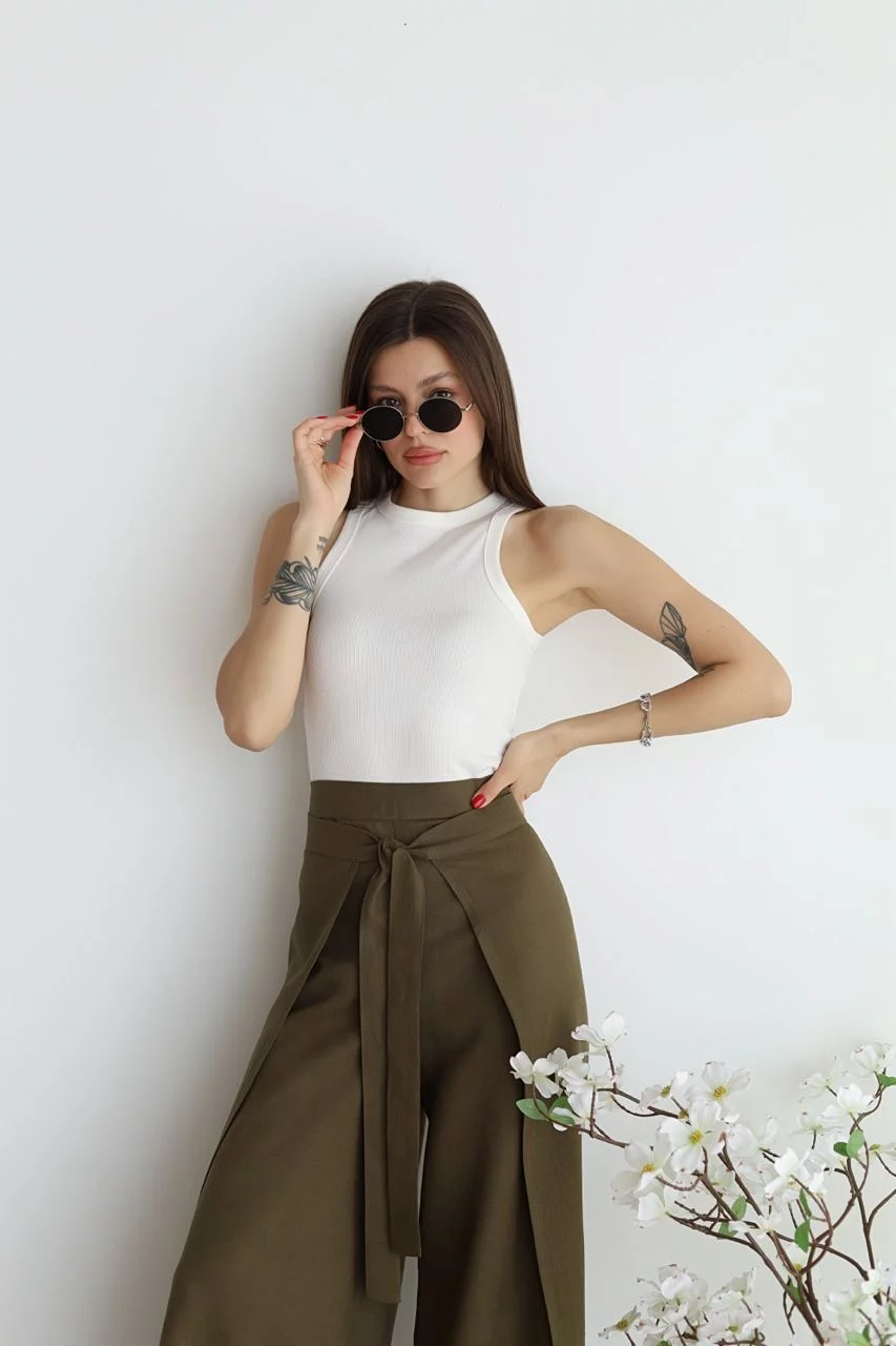 Sophie - Wijde Overslag Broek