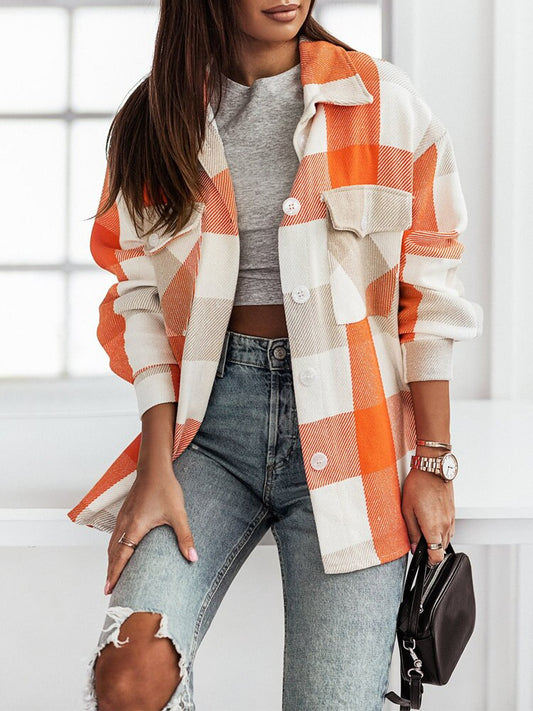 Stine - Oversized Geruite Blouse