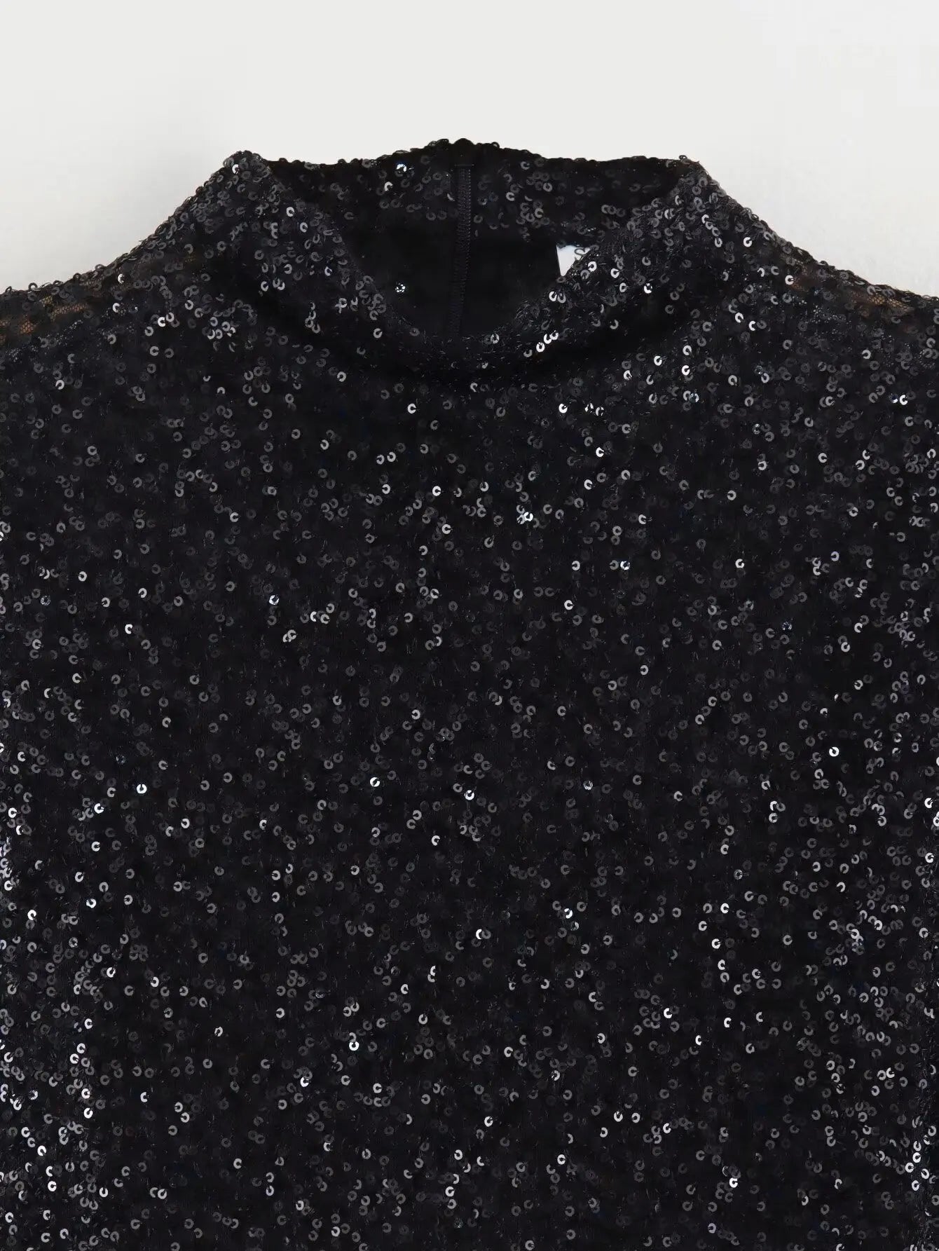 Teodora - Sequin mini dress with padded shoulder