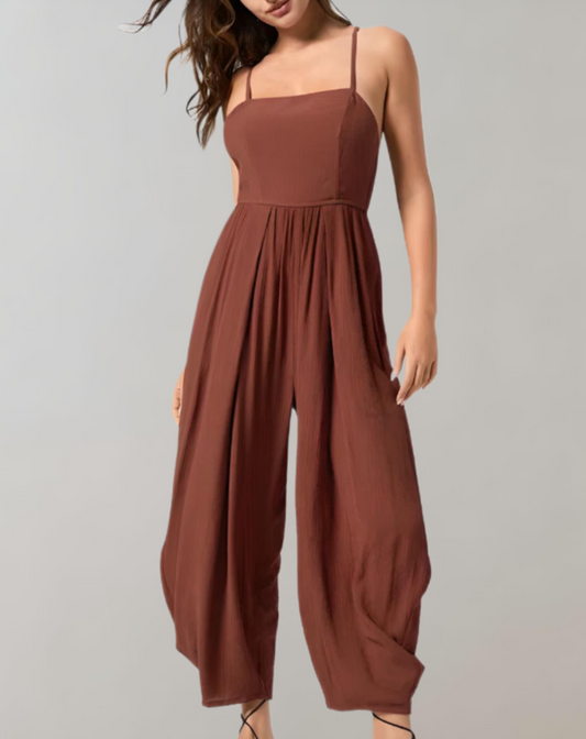 Thyra - Elegante Spaghettibandjes Rugloze Zomerjumpsuit
