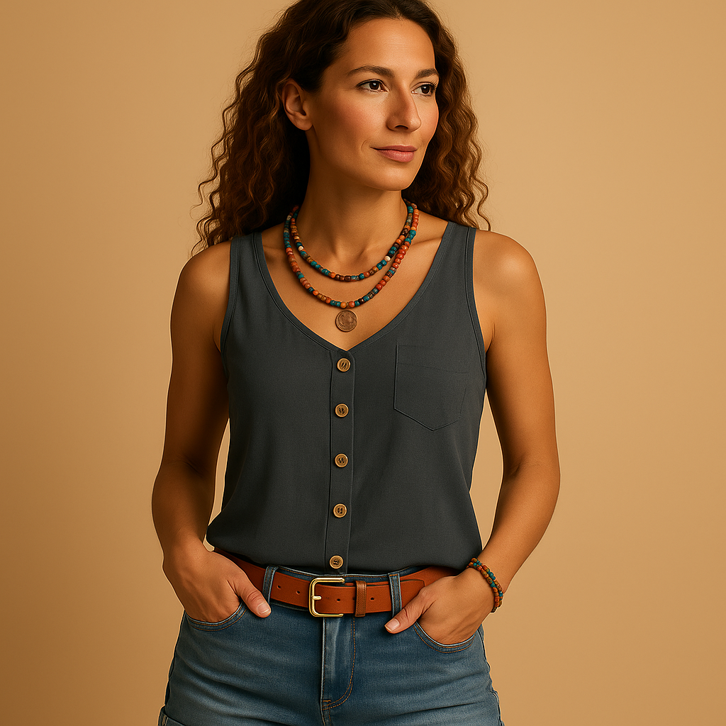 Umay - Luchtige mouwloze top