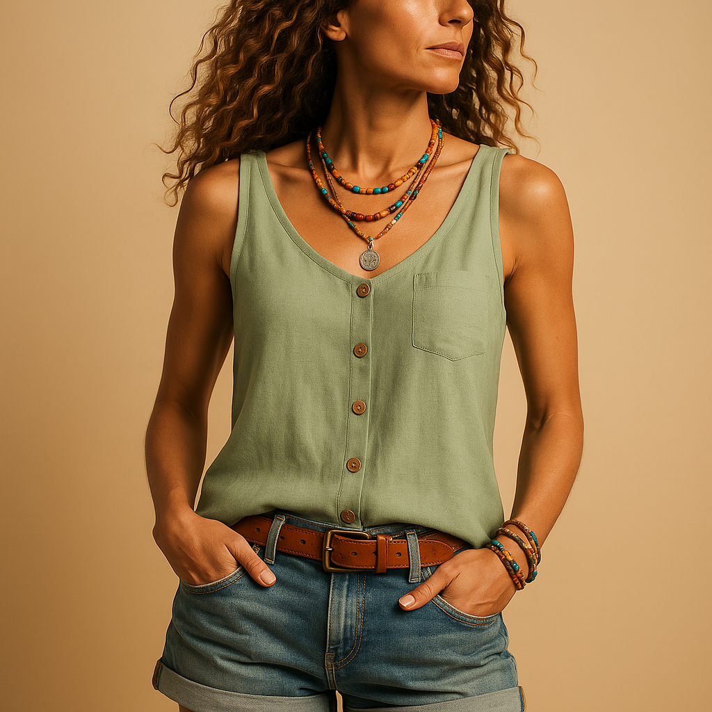 Umay - Luchtige mouwloze top