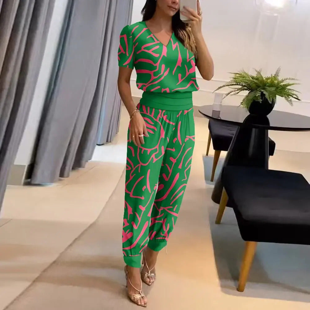 Valeria - Elegante Bedrukte Jumpsuit