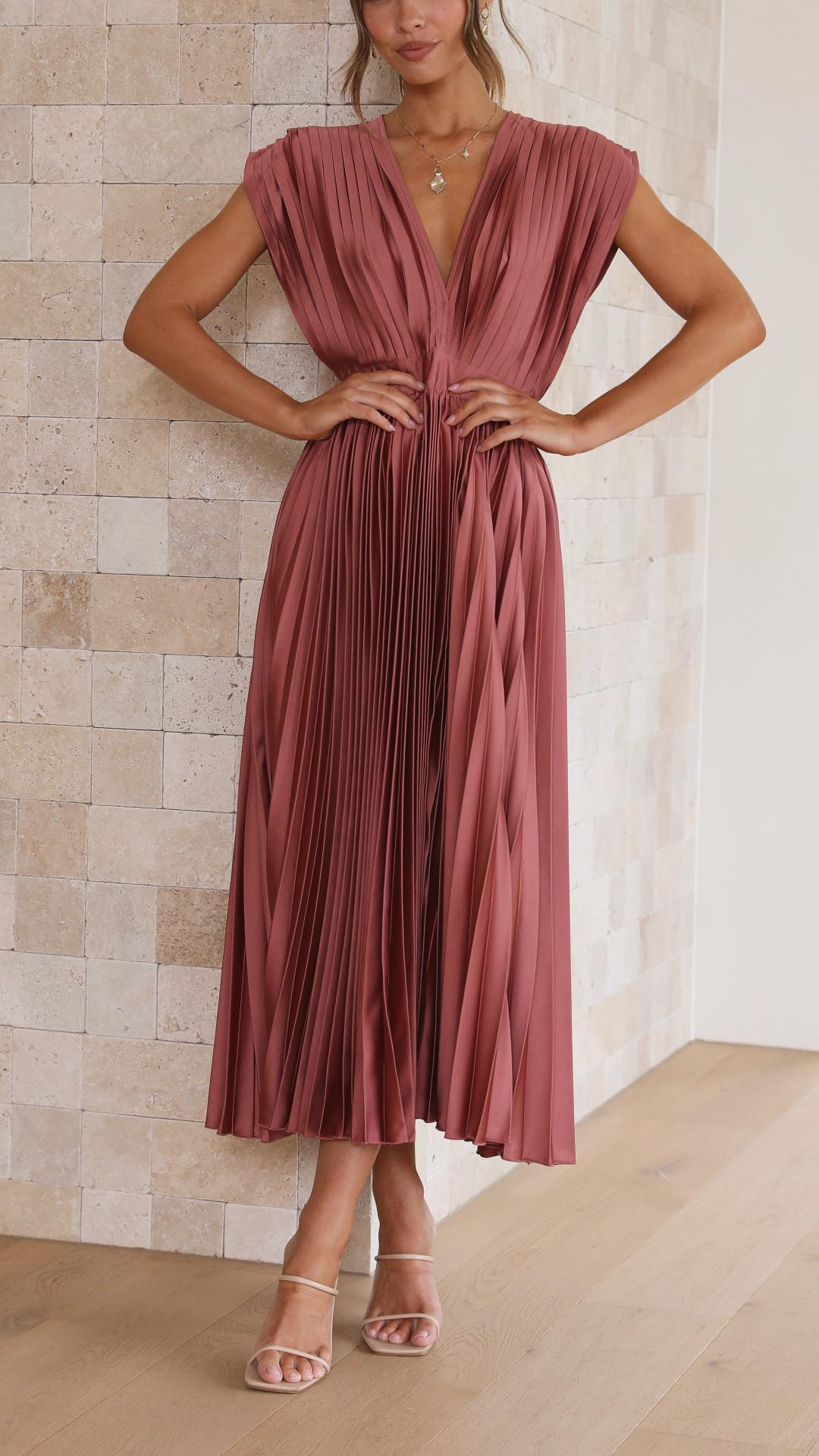 Viondra - Elegante Plisséjurk voor Dames
