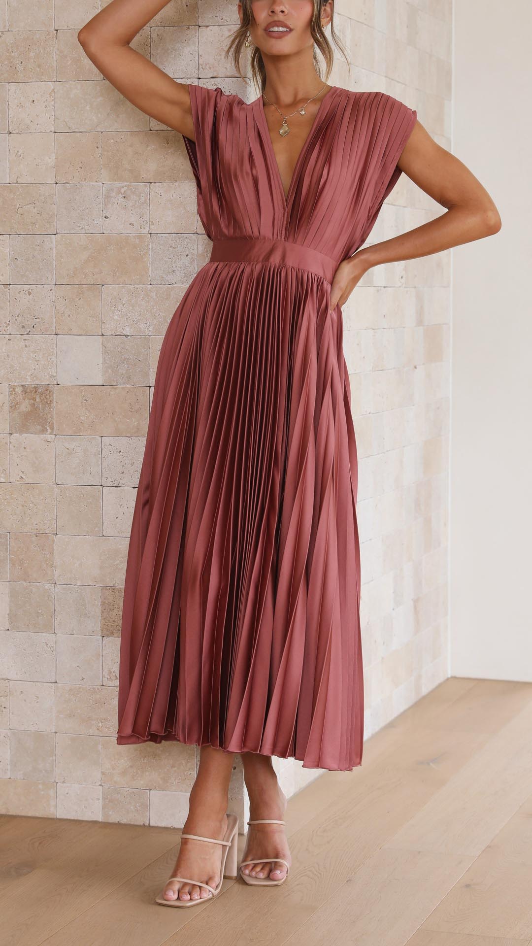 Viondra - Elegante Plisséjurk voor Dames