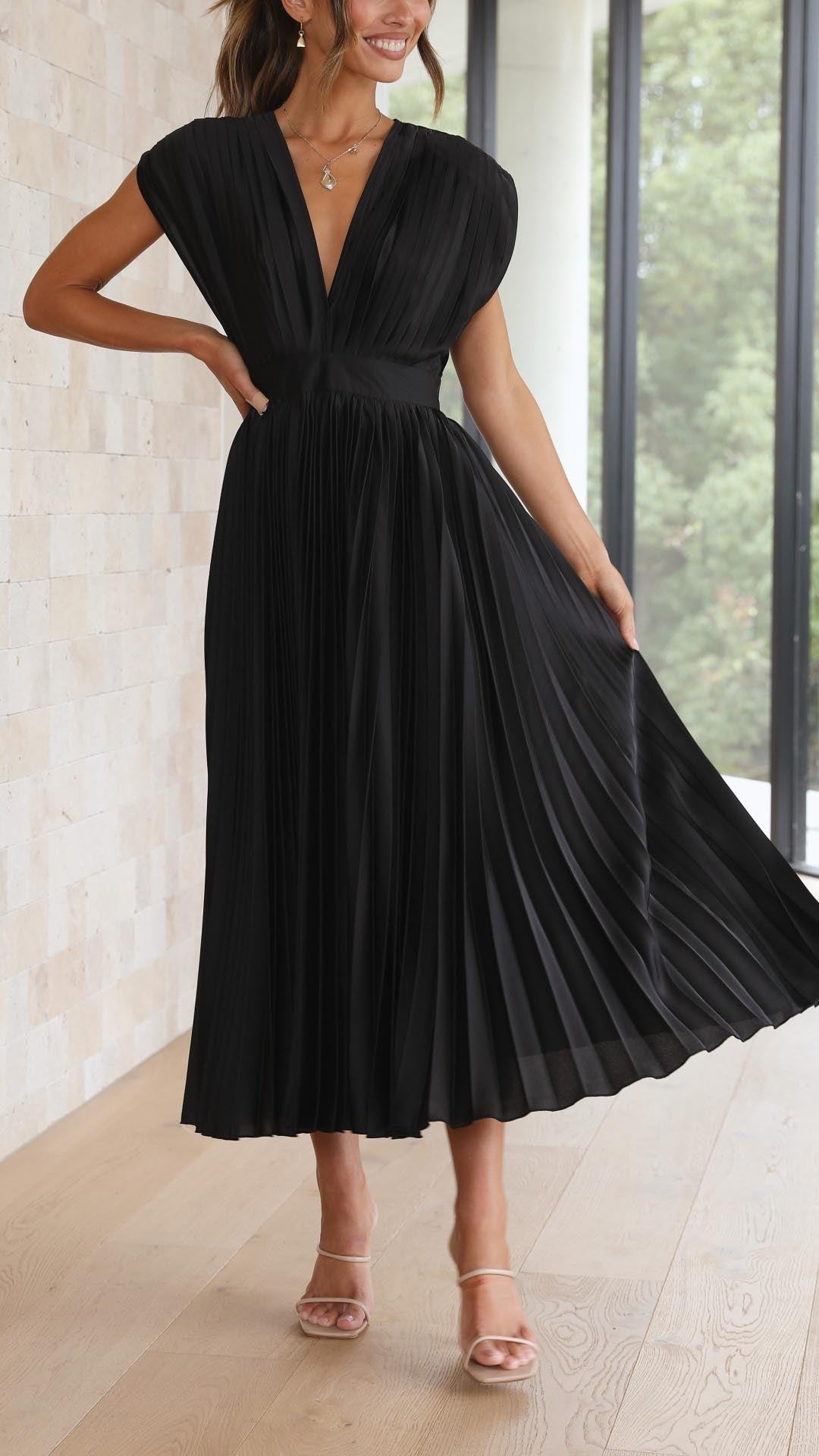 Viondra - Elegante Plisséjurk voor Dames