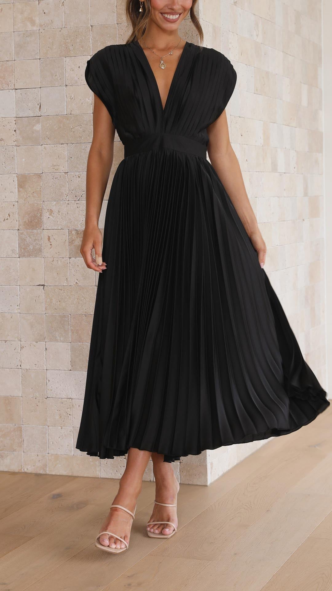 Viondra - Elegante Plisséjurk voor Dames