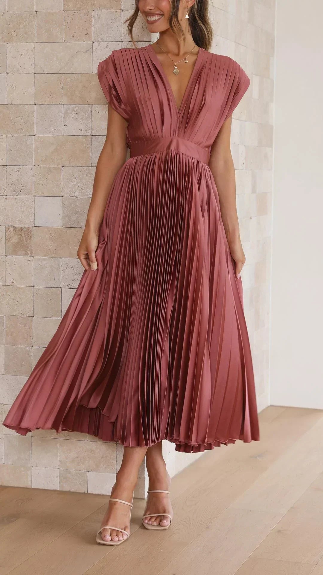 Viondra - Elegante Plisséjurk voor Dames