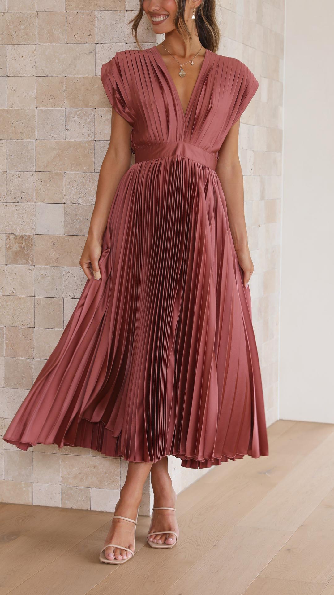 Viondra - Elegante Plisséjurk voor Dames