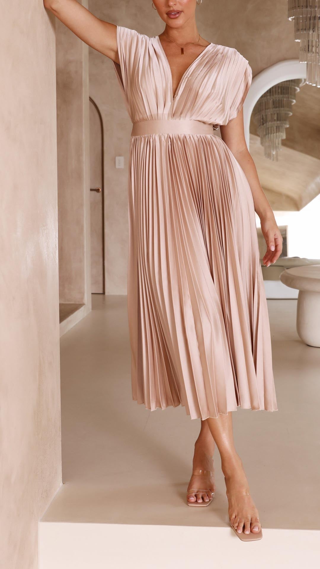 Viondra - Elegante Plisséjurk voor Dames