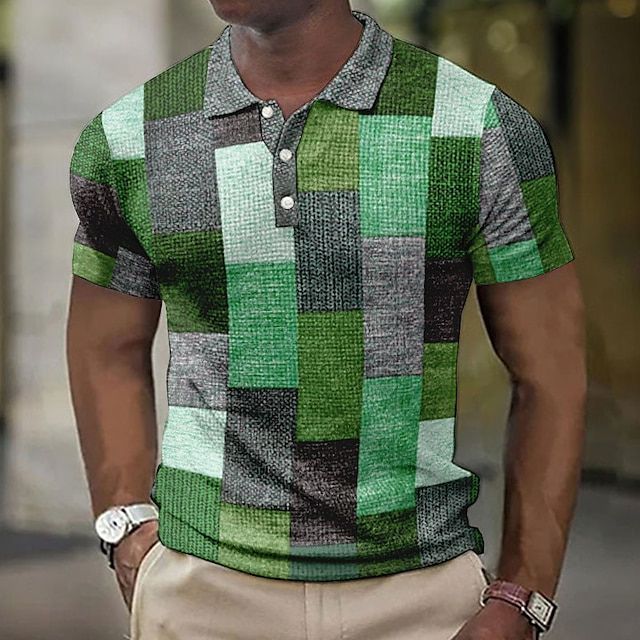 Yestin - Geruit heren zomer poloshirt