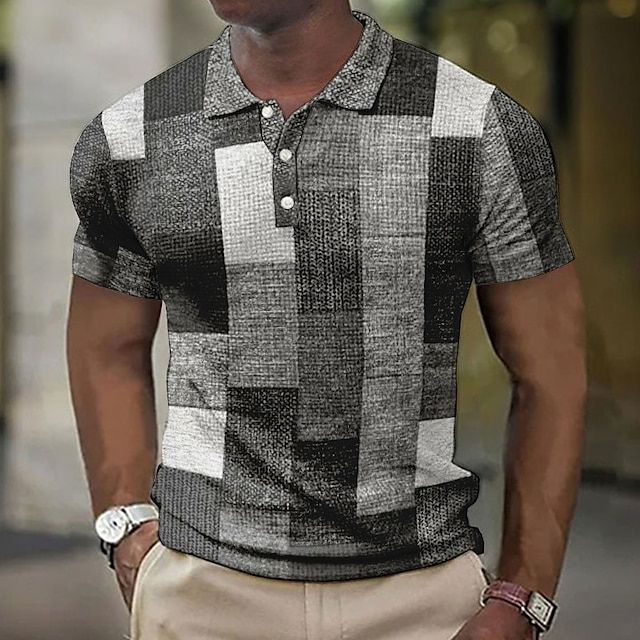 Yestin - Geruit heren zomer poloshirt