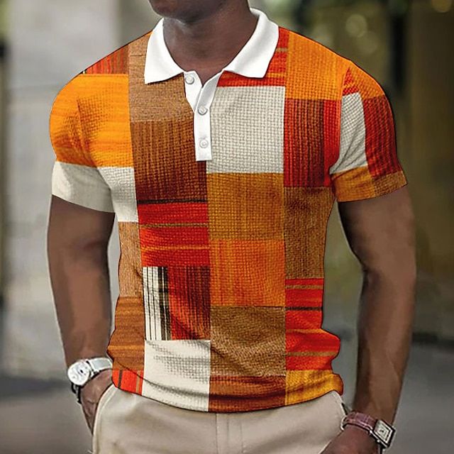 Yestin - Geruit heren zomer poloshirt