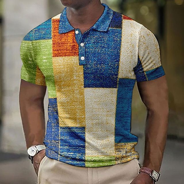 Yestin - Geruit heren zomer poloshirt