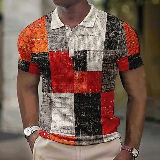 Yestin - Geruit heren zomer poloshirt