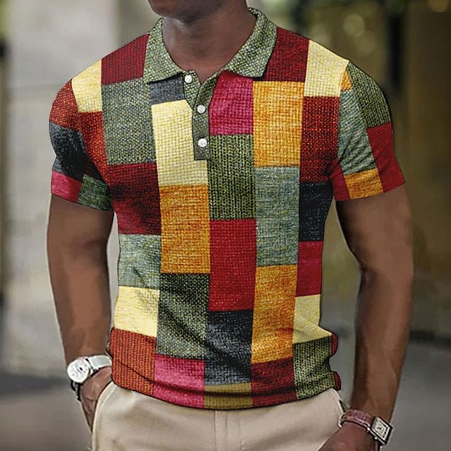 Yestin - Geruit heren zomer poloshirt