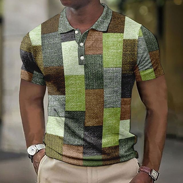 Yestin - Geruit heren zomer poloshirt