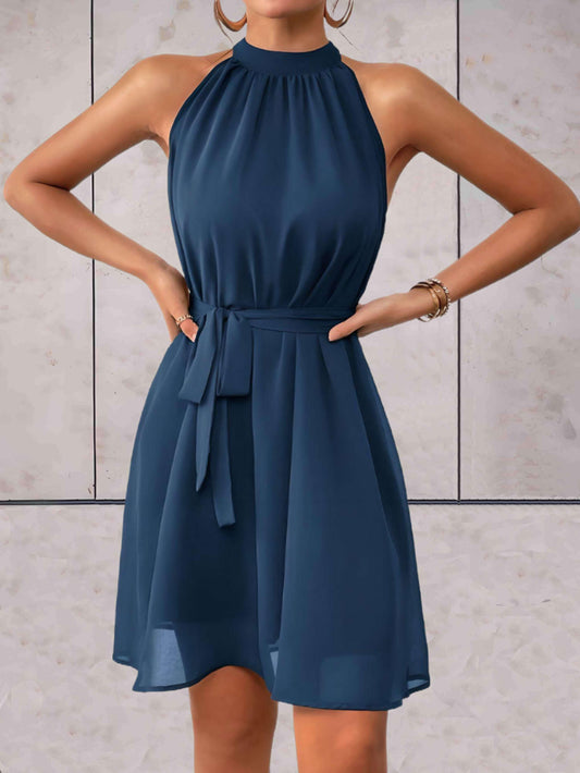 Zorina - Mouwloze Jurk met Riem voor Dames