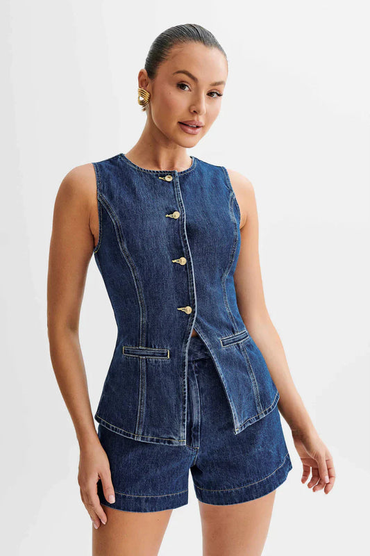 Zyndra - Getailleerde Denimset voor Dames