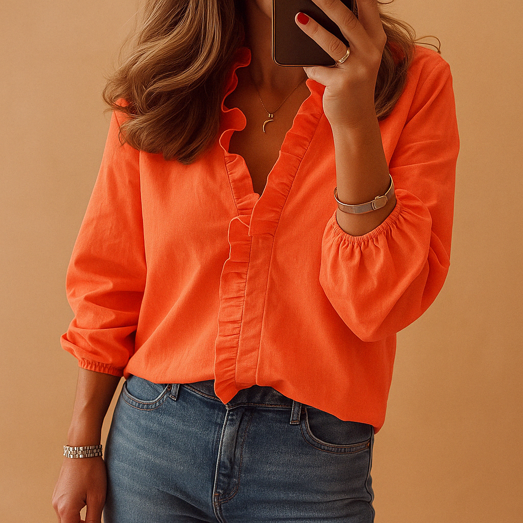 Auralyn - Elegante Blouse met Subtiele Ruches voor Dames